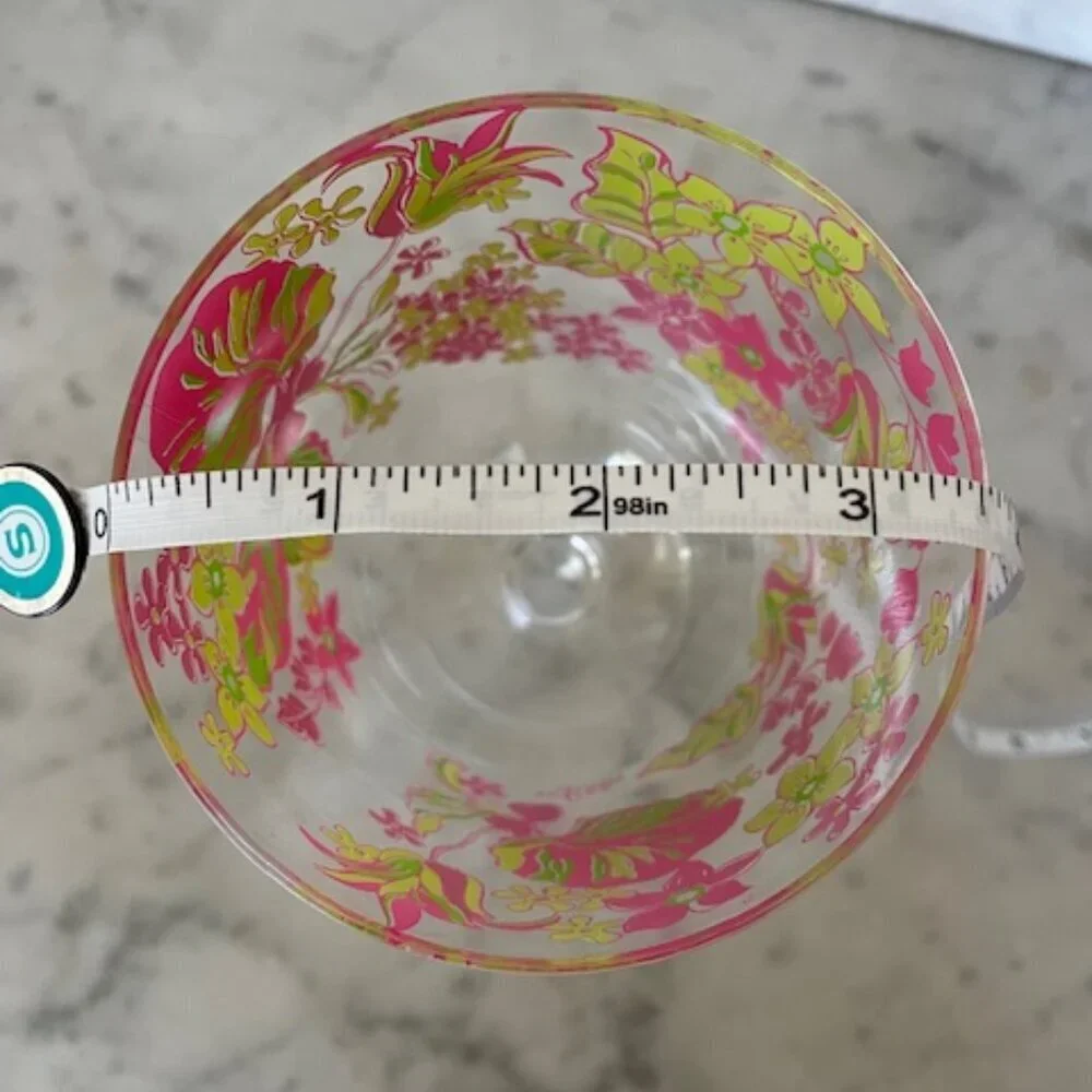 LILLY PULITZER Rose Garden Acrylic Stem Wine Glass